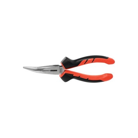 Holex Angled Snipe Nose Pliers with Grips, Bright Finish, Overall Length: 200 mm 713595 200